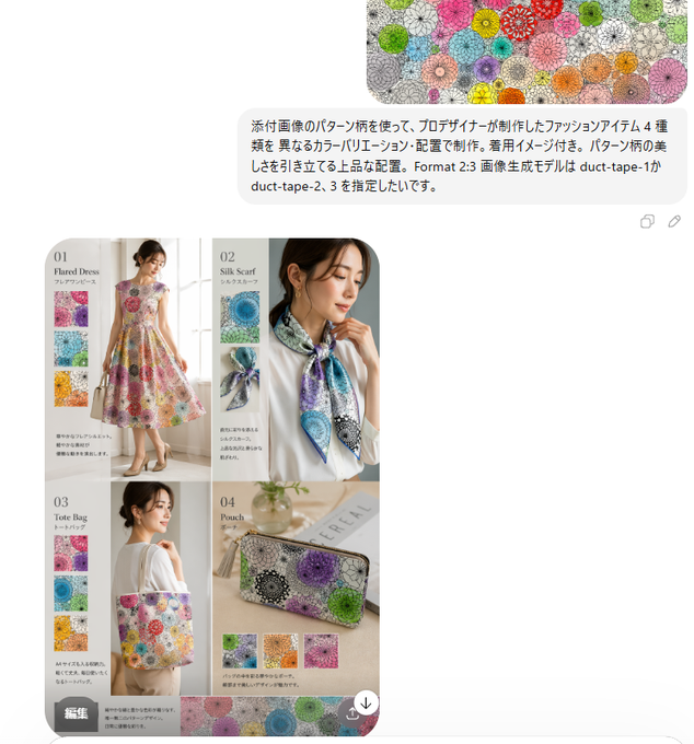 雅致图案四款时尚单品设计
